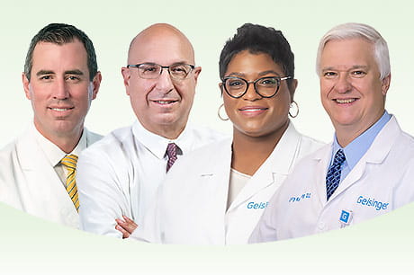 Shane Young, MD, George Avetian, DO, Jovan Adams, DO, and Gary Kemberling, DO